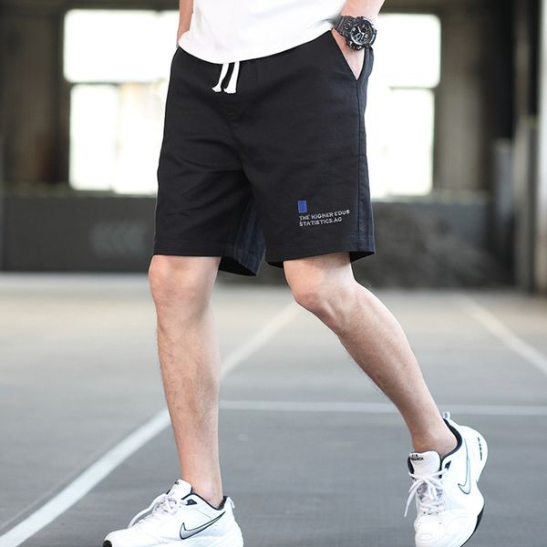 

w0ffd large size ankle-length shorts beach shorts men's 2020 summer new plus plus size loose cropped pants casual sports beach pants fa