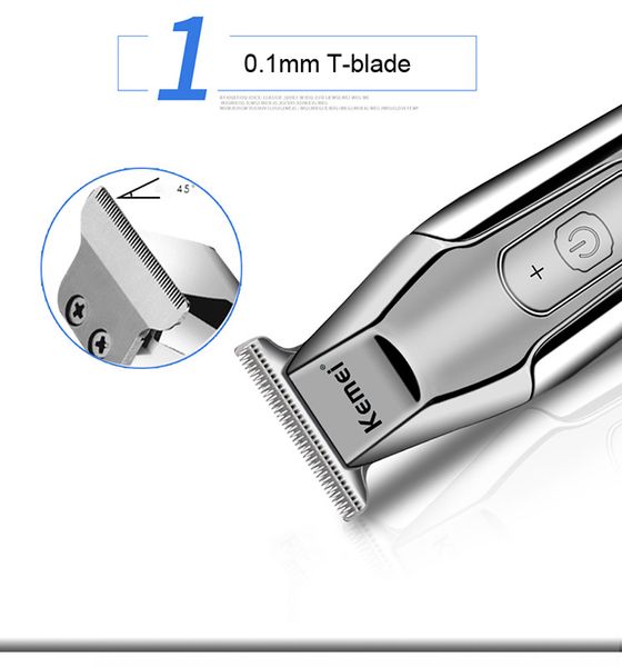 

kemei barber professional hair clipper lcd display 0mm t blade baldheaded beard cordless hair trimmer for men haircut machine cndhk qpseller