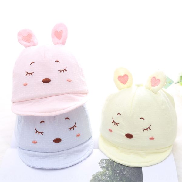 

newborn baby's pure cotton thin baby's cute full moon sun tire cap tire cap hat boy and girl's baby, Yellow