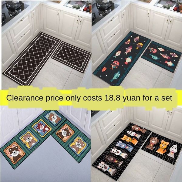 

a5kes kitchen floor washable and oil-proof kitchen floor washable oil-proof bed household bedroom door bath household water-absorbing bedroo