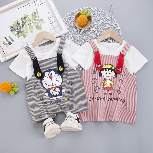 

u5xx2 2020 children's suit korean style children's summer dress shoulder strap clothing new boy's straps short-sleeved girl&#