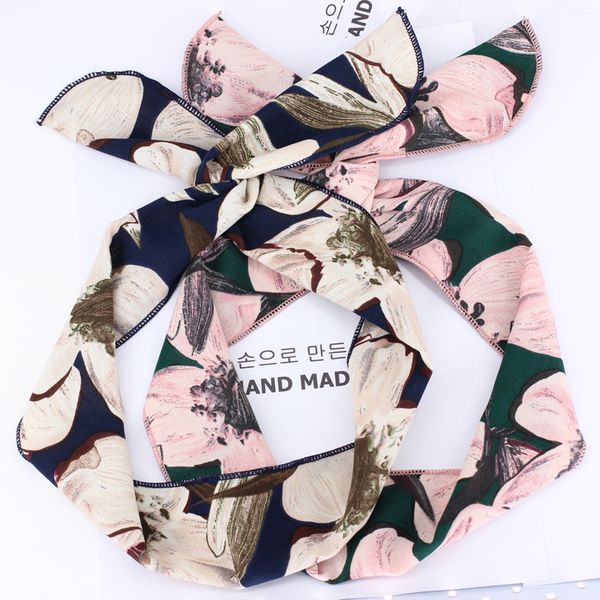 

hair accessories 3pcs/lot 2021 fabric print ears band for girls wash face make up women headband wholesale korean, Slivery;white