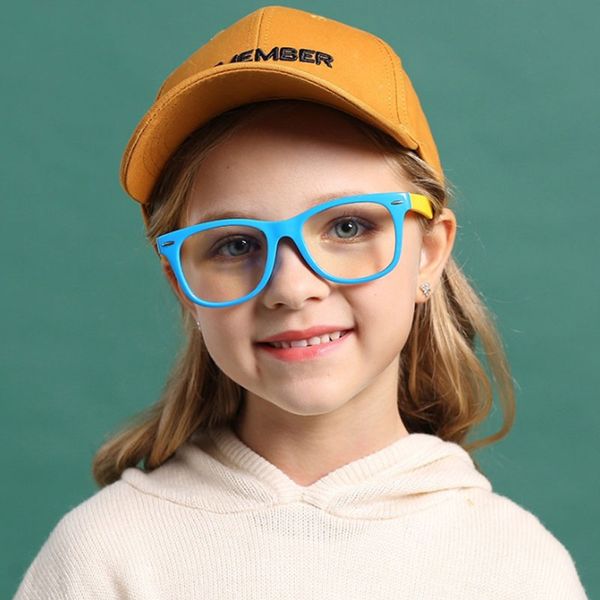 

2020 fashion comfortable glasses children boys anti-blue light glasses square frame anti blue ray computer reading eyeglasses, White;black