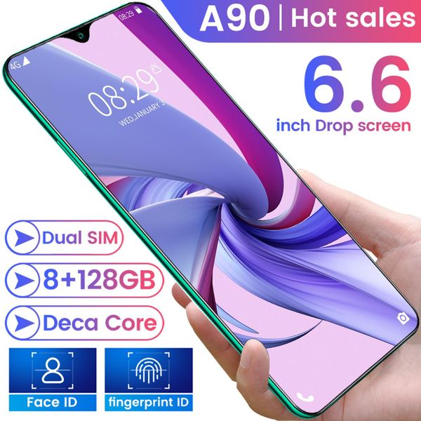 

6.6-inch a90pro spot cross-border new explosion models smartphones full-scale large-screen domestic oem mobile phones