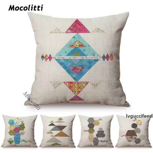 

modern abstract geometric throw pillow case diamond poster design geometry square cushion cover sofa decoration cushions cover