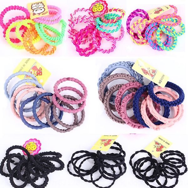

2019 korean new children's rubber head rubber sling hair band sling rope children's baby boutique hair band, Slivery;white