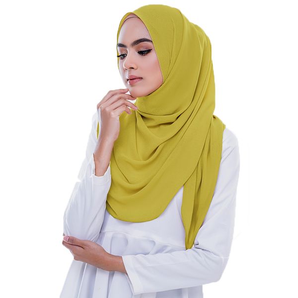 

plain пузыря шифон хиджаб шаль шарф женщины 2020 solid color длинные шали и палантины мусульманские hijabs шарфы женские платки femme, Blue;gray