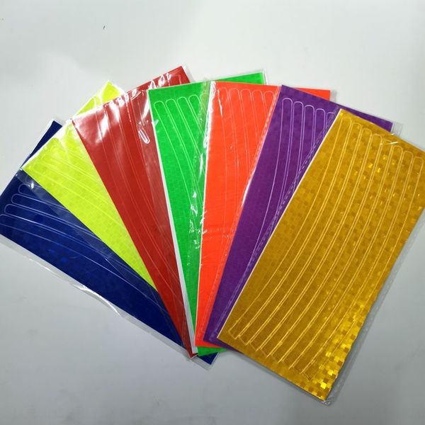 

wheel reflective accessories sticker night colorful sticker lattice luminous bicycle strip bicycle accessories decoration, Silver