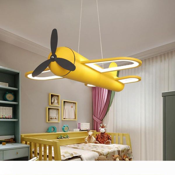 

Lighting Facture Airplane Shape Chandelier Cartoon Boy Creative Fighter Hangling Lamp Led Children's Room Bedroom Chandelier