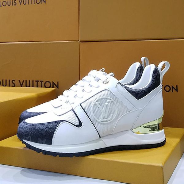 

new womens shoes fashion luxury breathable lace -up casual run away sneaker luxury womens shoes chaussures de femme with origin box fashion, Black