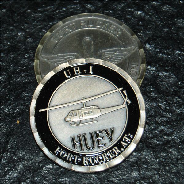 

huey helicopter uh-1 ft. rucker army challenge coin st 2020 new arrival, 40*3mm, souvenir arts
