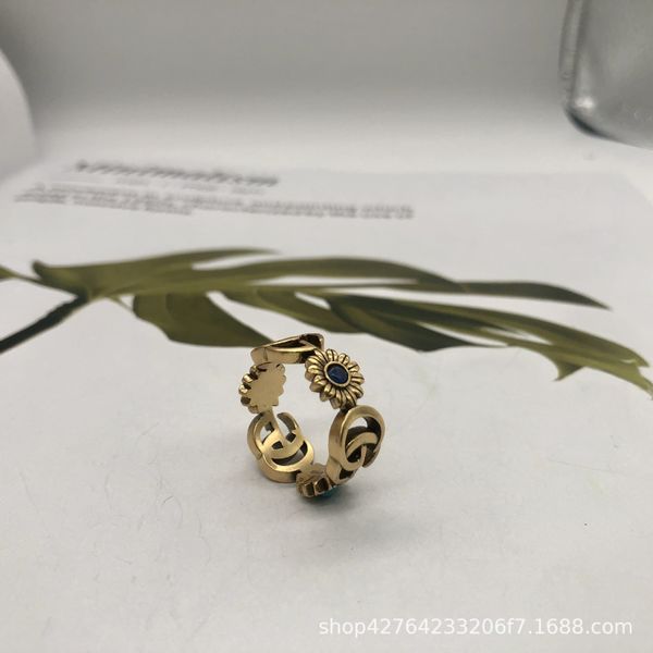 

2019 новый g семьи в том же стиле daisy женского кольца древний бирюзовый бронзовое кольцо женщина, Silver