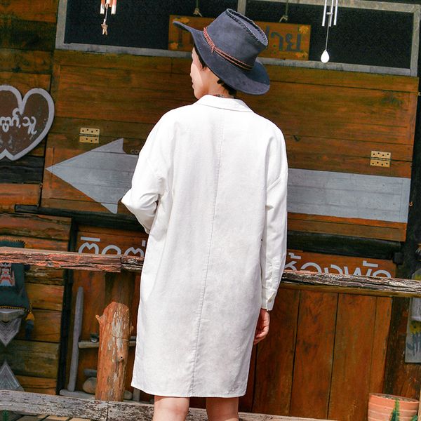 

women's blouses & shirts women spring brief casual loose fashion embroidery all-match cotton white slim long