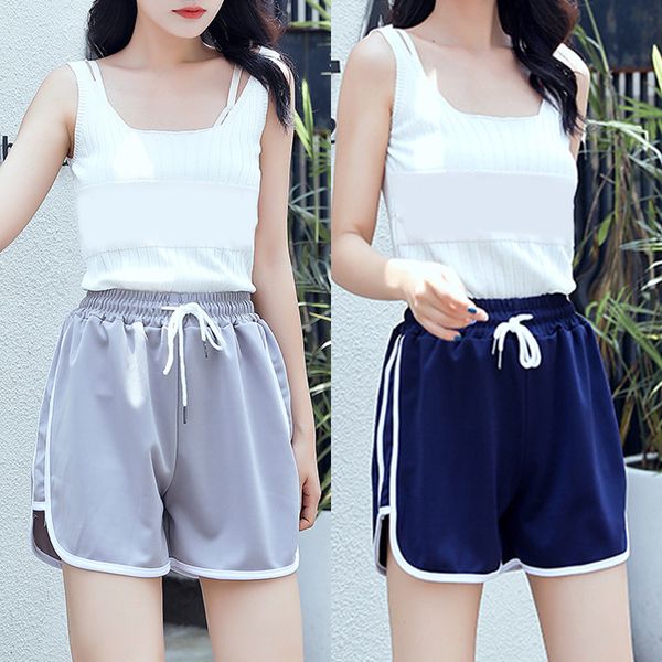 

women sport shorts high waist quick drying breathable casual for summer running b2cshop, White;black