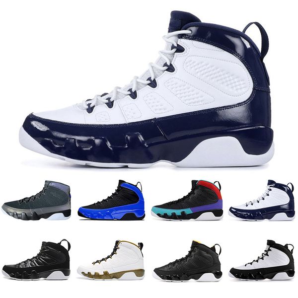 

9 9s racer blue men basketball shoes gym red unc citurs anthracite mens trainers sports sneakers size 7-13