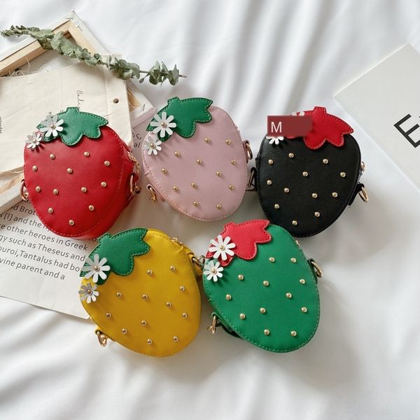 

xodkq 2020 female summer ins wind sweet rivet fruit wallet strawberry wallet strawberry shoulder messenger bag cartoon fruit bag cute prince