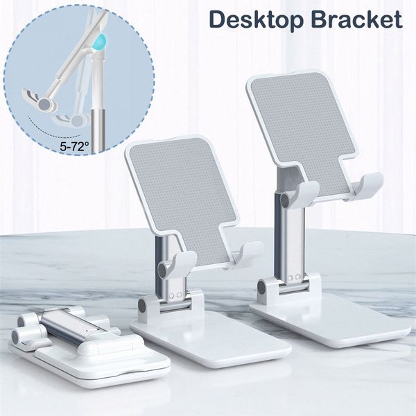 T1 Suporte Móvel telefone de mesa suporte de metal telescópica estender o suporte Desk Tablet suporte de altura ajustável Phones iPad para ângulo giratório