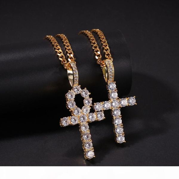 

2 in1 yellow gold plated full cz cross pendant necklaces for men women hip hop dj necklace jewelry gift, Silver