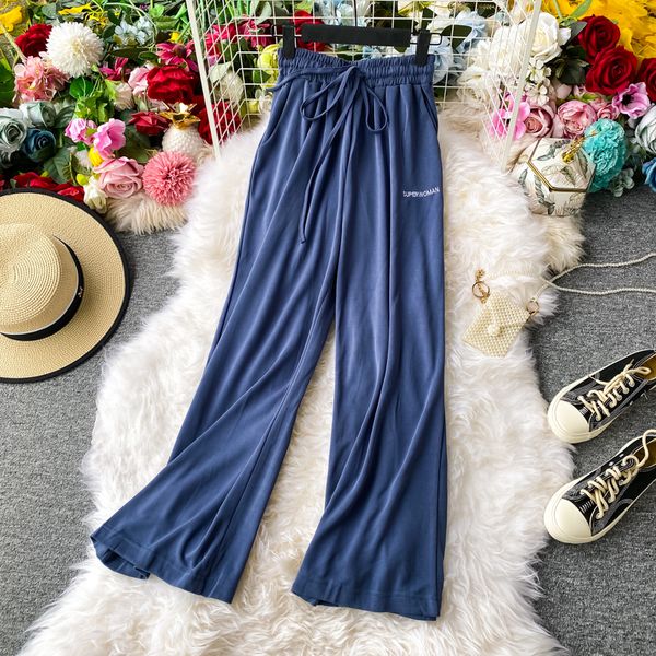 

2020 new fashion women's clothing straight full length pants women, Black;white