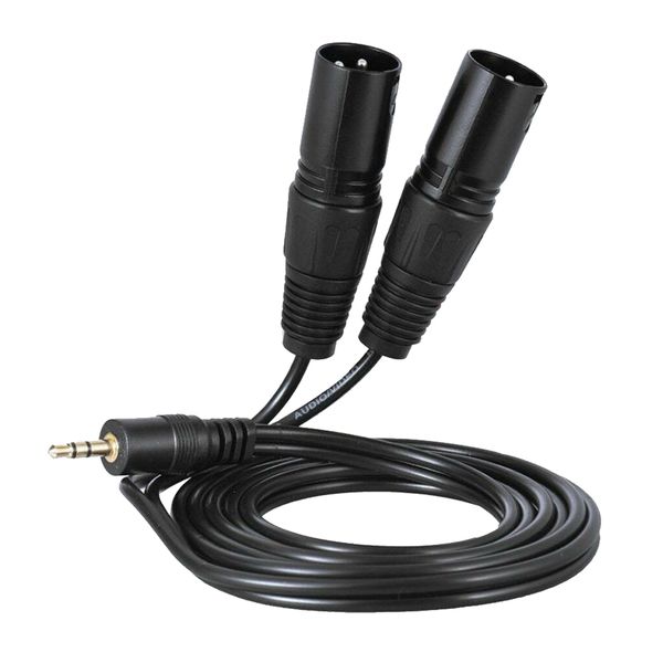 

profession 1/8 inch trs male to dual xlr male splitter patch cable black