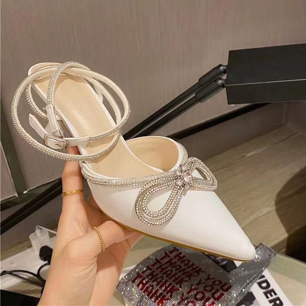 

crystal pointed toe bow-knot shoes woman flats shallow mouth elegant 2020 fashion women's casual female sneakers rhinestone, Black
