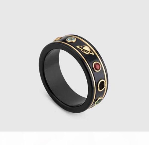 

fashion black rings bague anillos moissanite for mens and women engagement wedding jewelry lover gift, Golden;silver