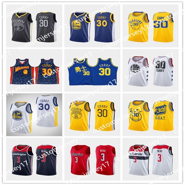 

город ncaa 3 beal 30 curry 23 mj high school bradley 13 george college basketball джерси пол стивен, Black