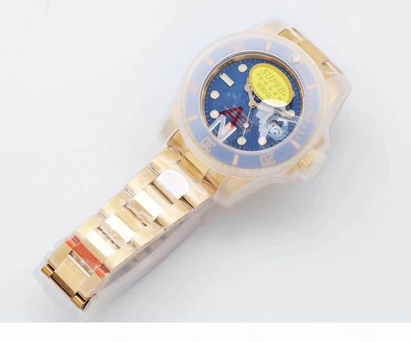 

n factory v9 version 116610 automatic machinery cal.3135 movement diameter 40mm18k gold sapphire mirror super waterproof men's watch, Slivery;brown