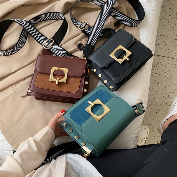 

small bag women 2020 new korean version of western style broadband simple small square bag fashion wild messenger shoulder