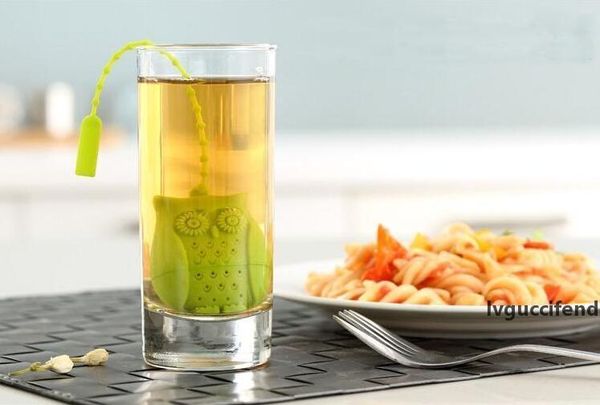 

2016 new style silicone owl shaped tea strainers creative tea accessories loose leaf tea infusers repeat use eco friendly