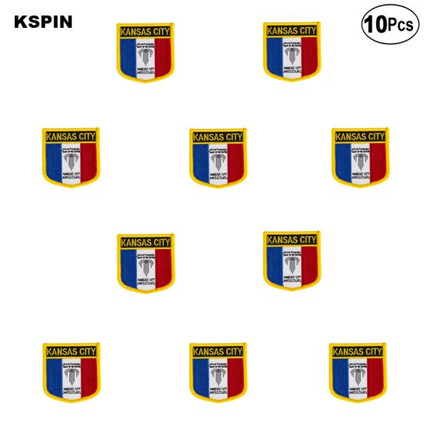 

kansas city flag embroidery patches iron on saw on transfer patches sewing applications for clothes in home&garden, Gray