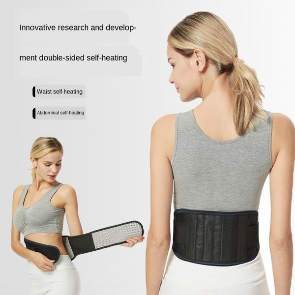 

self-heating keep warm warm waist lumbar intervertebral disc support health care compress waist support, Black;gray