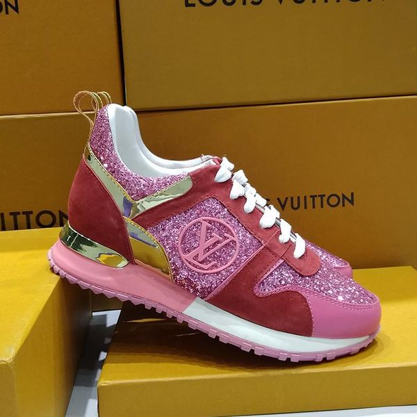 

new womens shoes sneakers breathable with box fashion run away sneaker womens shoes lace -up design chaussures de femme luxury drop shipping, Black