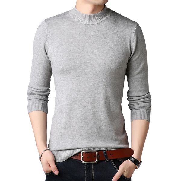 

tfetters men brand sweater autumnslim fit sweaters men casual solid color turtelneck sweater youth knitwear plus size -4xl cx200730, White;black