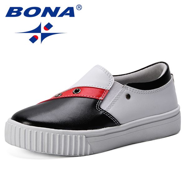 

bona 2020 new designer fashion style spring autumn kids casual shoes soft breathable children sneakers boys girls sport shoes, Black