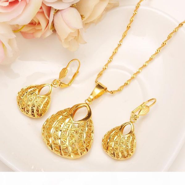 

r fashion bag pendant earring set women party gift fine gold filled necklace earrings jewelry sets, Silver