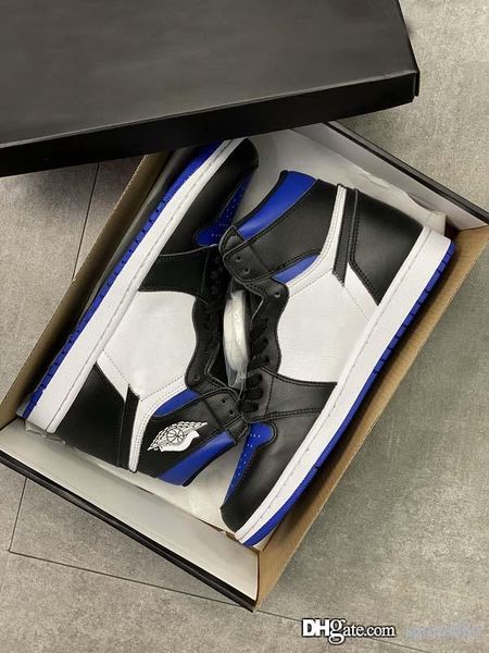 

air authentic 1 high og retro game royal basketball shoes black toe 1s men sports sneakers with original box