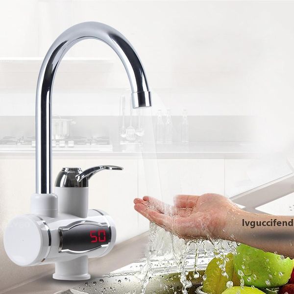 

instant tankless electric water heater faucet kitchen electrical faucet with led temperature display 3000w t200424