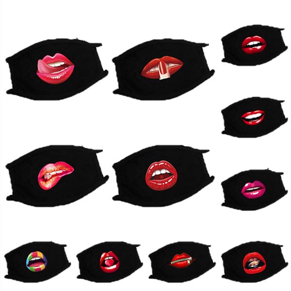 

творческий red lip маски для лица губной помады моющейся маски женских движения пыли печать личность дизайнерских маски 11style t2i51150