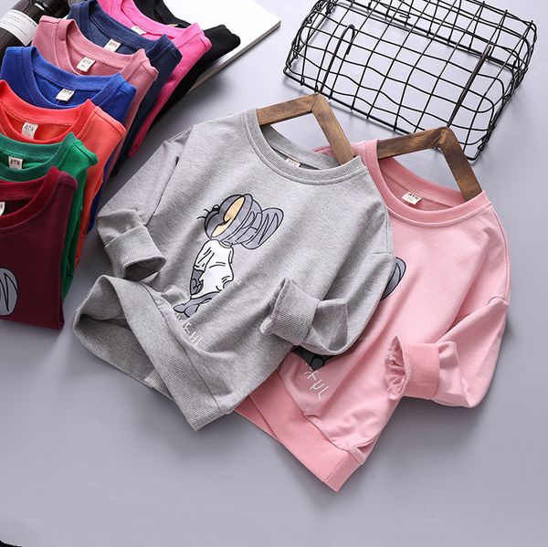 

autumn new products children's sweatshirts girls back reflective wings boys round neck cotton sweaters c1, Black