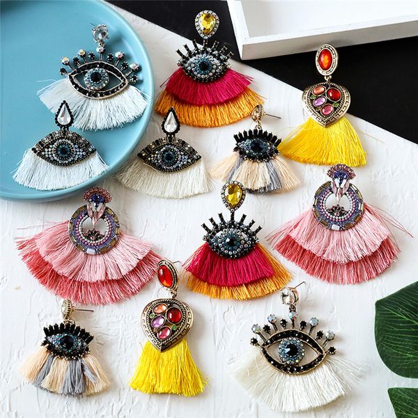 

pauli manfi 2020 new women earings fashion jewelry simple temperament multi-layer acrylic multicolor earrings, Silver