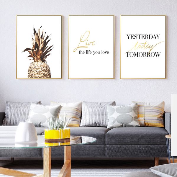 

плакатов и печать ананас nordic плакат стены искусства холст картины украшение главная картины для гостиной art wall pictures