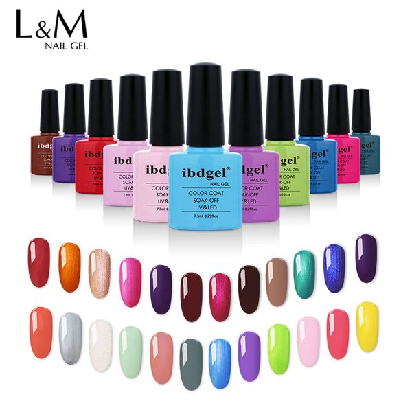 

ibdgel-200pcs art nail gel polish uv led semi permanent varnish, Red;pink