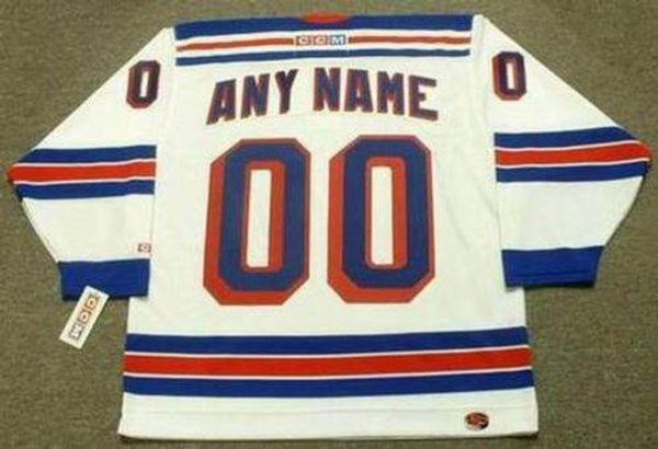 

men women youth 2018 custom goalie cut new york rangers 1990s home customized hockey jersey all stitched quality any name any number, Black;red