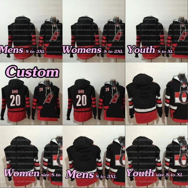 

carolina hurricanes hoodie custom dougie hamilton svechnikov sebastian aho haula teravainen petr mrazek slavin niederreiter dzingel staal, Black;red