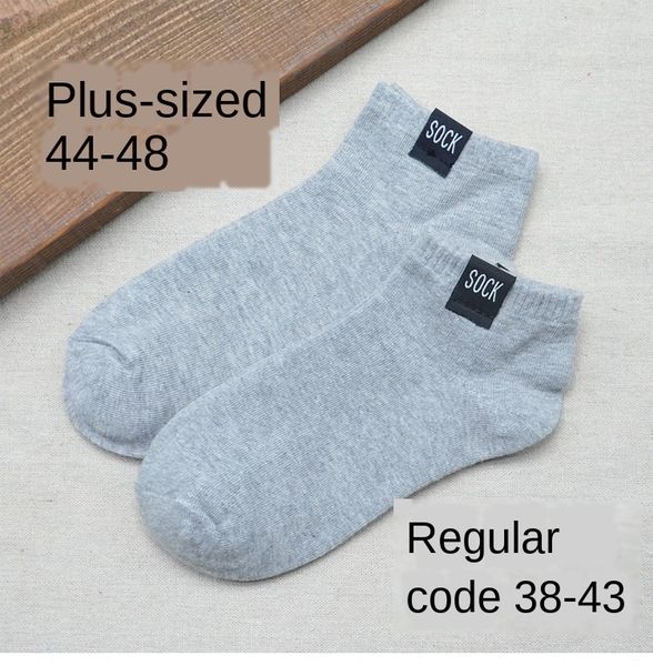 

boat and men's socks super large 44-46 size cotton thin 43 45 47 48 plus fat large size boat socks, Pink;yellow