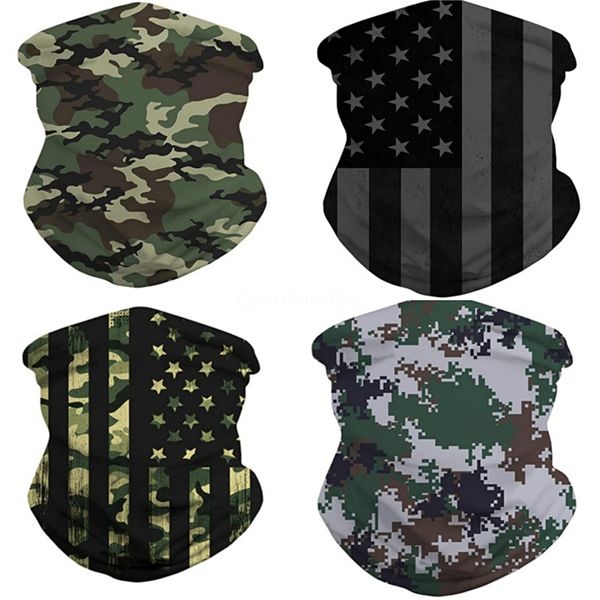 

ncoeo scarves magic head scarf bandana cycling masks head face fashionflag windproof sport camouflag neck mask with filtere#654, Blue;black