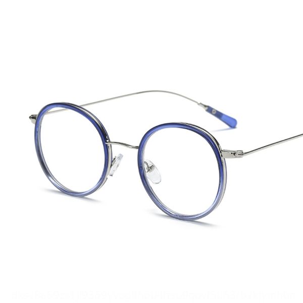 

new student teenagers with myopia myopia glasses double color frame artistic glasses frame 1010, Silver