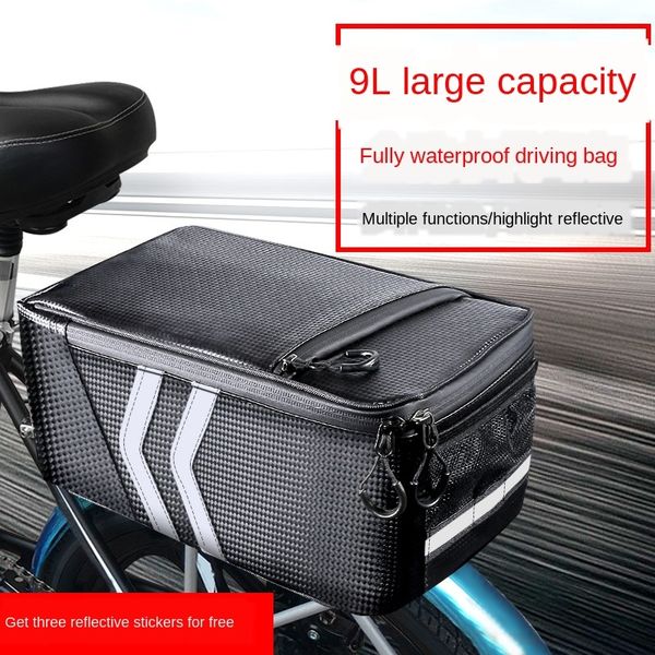 

mfmnx substitute driving rear seat electric bicycle rear seat storage box mountain trunk riding bag shelf bicycle luggage luggage suitcase b