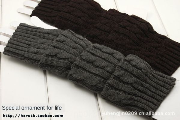 

3xxit korean style men' and women' winter new jacquard 8-character hemp pattern warm twist gloves knitted wool fashion warm fing, Blue;gray